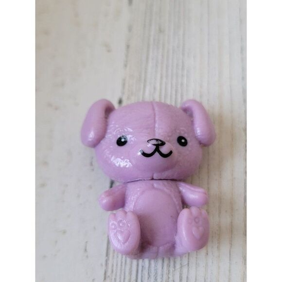Mini purple teddy bear dog doll accessory toy figure - Picture 1 of 4